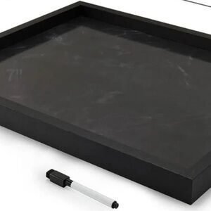 Mikasa Home Accents Black Marble White Board White Dry Erase Marker Office, Dorm